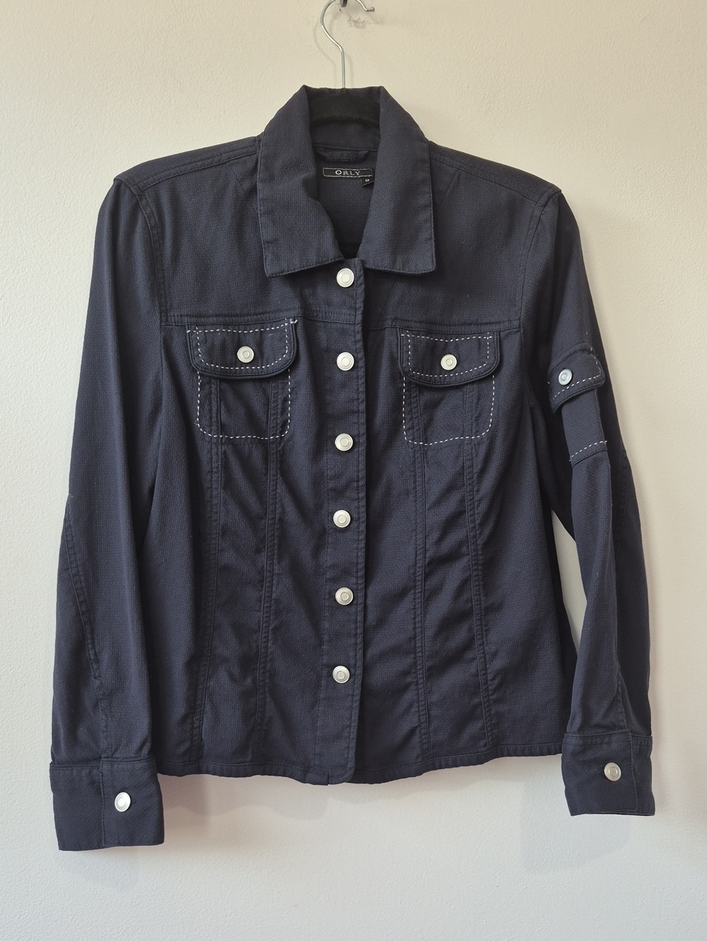 ORLY WOMEN'S JEAN JACKET BUTTON DOWN DUTTON CHEST